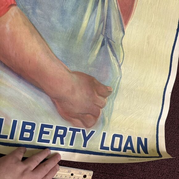 Gerrit A Beneker / ORIGINAL VICTORY LIBERTY LOAN WORLD WAR I Union POSTER 1918 - Picture 4 of 12